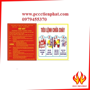 Bộ bảng nội quy tiêu lệnh PCCC cứu hỏa Bộ bảng nội quy tiêu lệnh PCCC cứu hỏa